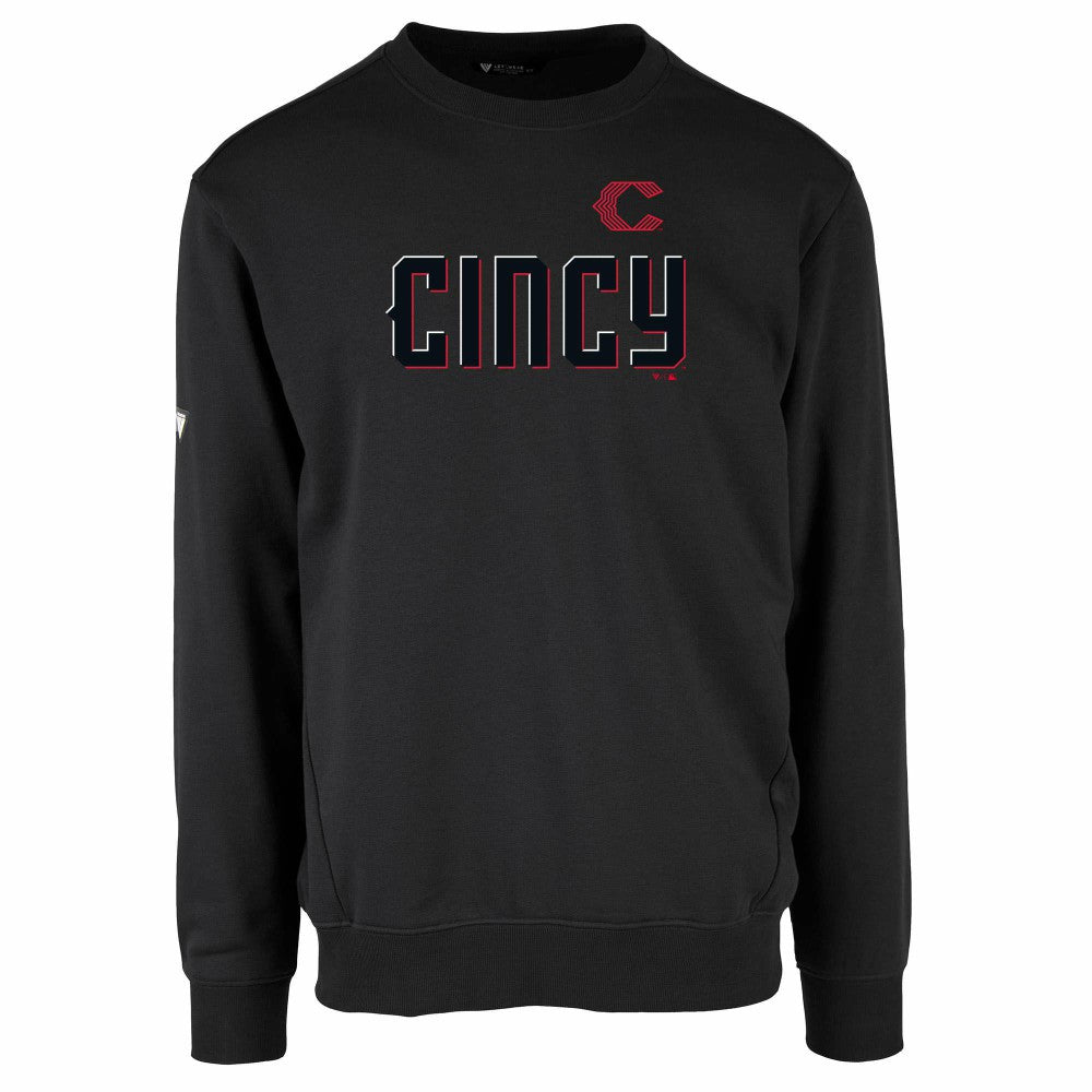 MLB Cincinnati Reds Levelwear City Connect Zane Core Logo Pullover Sweatshirt