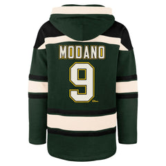 NHL Green Mike Modano Dallas Stars '47 Retired Player Name & Number Lacer Pullover Hoodie