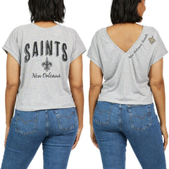 WEAR by Erin Andrews Women's Reversible T-Shirt - New Orleans Saints