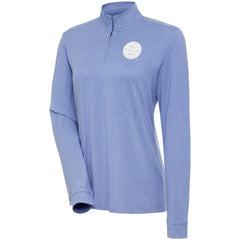 NHL Lavender Boston Bruins Antigua Women's White Logo Mentor Quarter-Zip Jacket