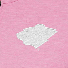 NHL Pink Minnesota Wild Antigua Women's White Logo Mentor Quarter-Zip Jacket