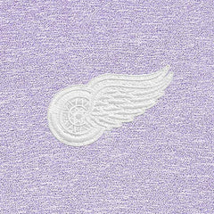 NHL Lavender Detroit Red Wings Antigua White Logo Hunk Quarter-Zip Pullover