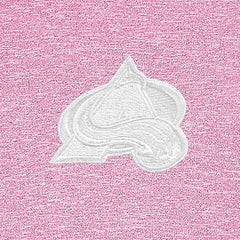 NHL Pink Colorado Avalanche Antigua White Logo Hunk Quarter-Zip Pullover