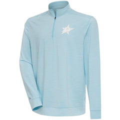 NHL Powder Blue Dallas Stars Antigua White Logo Bright Quarter-Zip Pullover