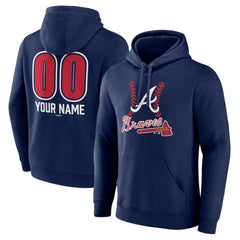 MLB Atlanta Braves Personalized Name & Number Fastball Pullover Hoodie