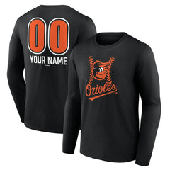 MLB Baltimore Orioles Personalized Name & Number Fastball Long Sleeve T-Shirt