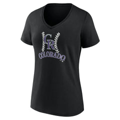 MLB Colorado Rockies Women's Personalized Name & Number Fastball V-Neck T-Shirt
