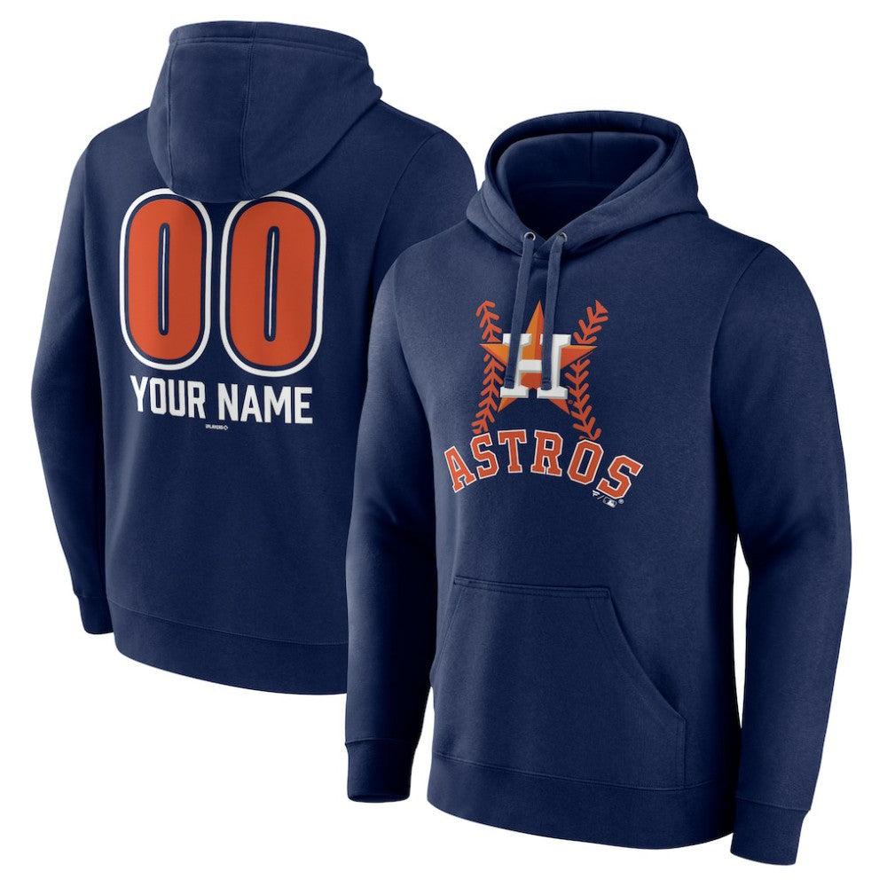 MLB Houston Astros Personalized Name & Number Fastball Pullover Hoodie