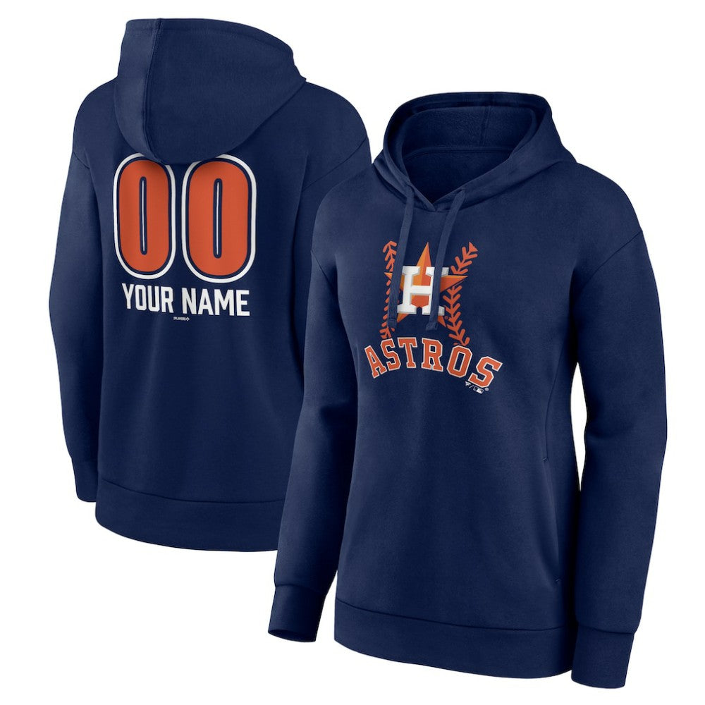 MLB Houston Astros Women's Personalized Name & Number Fastball Pullover Hoodie