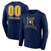 MLB Milwaukee Brewers Personalized Name & Number Fastball Long Sleeve T-Shirt