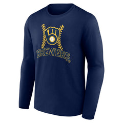 MLB Milwaukee Brewers Personalized Name & Number Fastball Long Sleeve T-Shirt