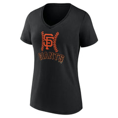 MLB San Francisco Giants Women's Personalized Name & Number Fastball V-Neck T-Shirt