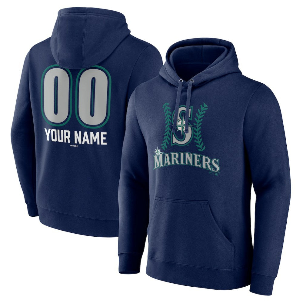 MLB Seattle Mariners Personalized Name & Number Fastball Pullover Hoodie
