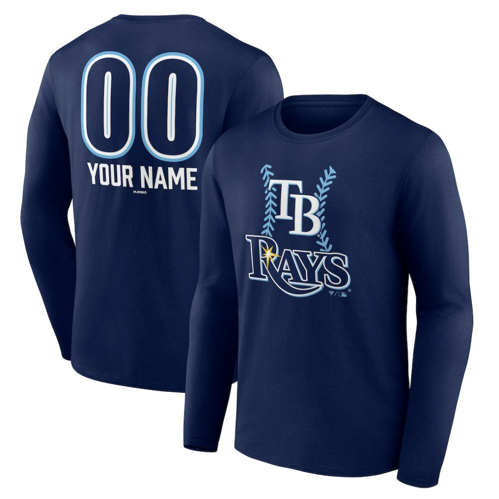 MLB Tampa Bay Rays Personalized Name & Number Fastball Long Sleeve T-Shirt