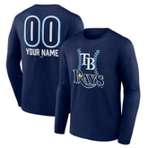 MLB Tampa Bay Rays Personalized Name & Number Fastball Long Sleeve T-Shirt
