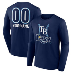 MLB Tampa Bay Rays Personalized Name & Number Fastball Long Sleeve T-Shirt