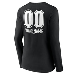 MLB Los Angeles Dodgers Women's Personalized Name & Number Fastball Long Sleeve V-Neck T-Shirt