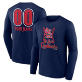 MLB St. Louis Cardinals Personalized Name & Number Fastball Long Sleeve T-Shirt
