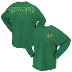 NHL Kelly Green Chicago Blackhawks Fanatics Women's St. Patrick's Day Spirit Jersey T-Shirt