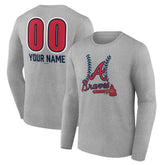 MLB Atlanta Braves Personalized Name & Number Fastball Long Sleeve T-Shirt