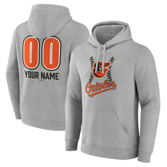MLB Baltimore Orioles Personalized Name & Number Fastball Pullover Hoodie