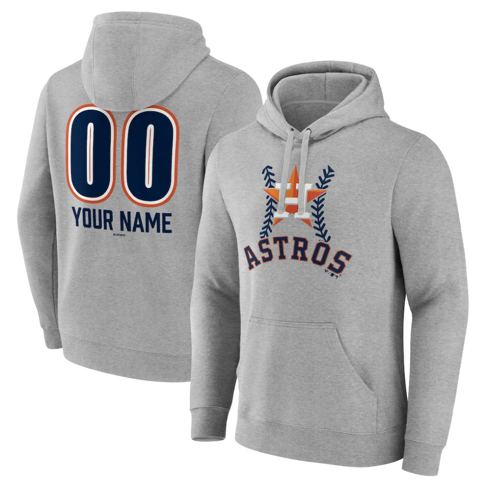 MLB Houston Astros Personalized Name & Number Fastball Pullover Hoodie