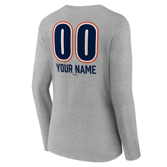 MLB Houston Astros Women's Personalized Name & Number Fastball Long Sleeve V-Neck T-Shirt
