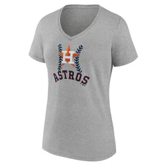 MLB Houston Astros Women's Personalized Name & Number Fastball V-Neck T-Shirt