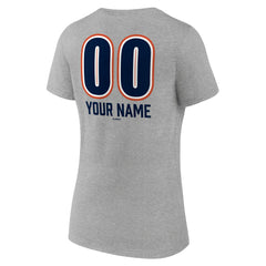 MLB Houston Astros Women's Personalized Name & Number Fastball V-Neck T-Shirt