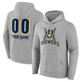 MLB Milwaukee Brewers Personalized Name & Number Fastball Pullover Hoodie