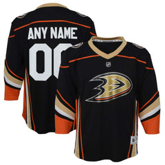 NHL Black Anaheim Ducks Youth Home Replica Custom Jersey