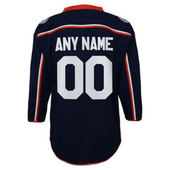 NHL Navy Columbus Blue Jackets Youth Home Replica Custom Jersey
