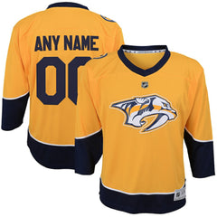 NHL Gold Nashville Predators Youth Home Replica Custom Jersey