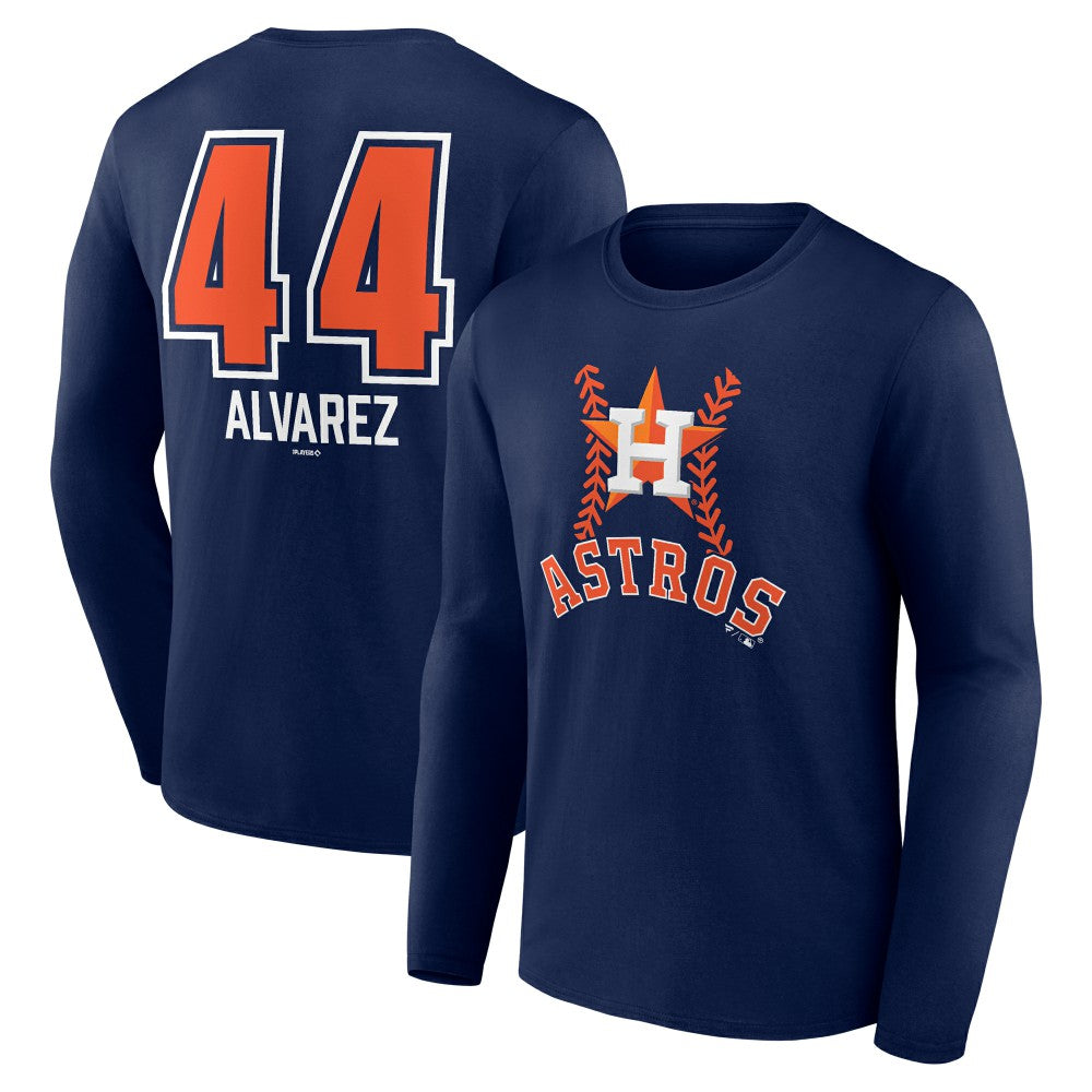 MLB Yordan Alvarez Houston Astros Fastball Player Name & Number Long Sleeve T-Shirt
