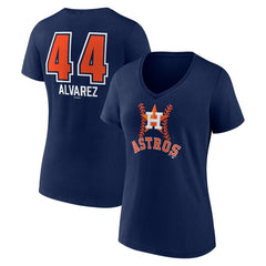 MLB Yordan Alvarez Houston Astros Women's Fastball Player Name & Number V-Neck T-Shirt