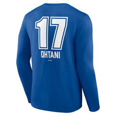 MLB Shohei Ohtani Los Angeles Dodgers Fastball Player Name & Number Long Sleeve T-Shirt