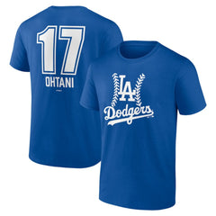 MLB Shohei Ohtani Los Angeles Dodgers Fastball Player Name & Number T-Shirt