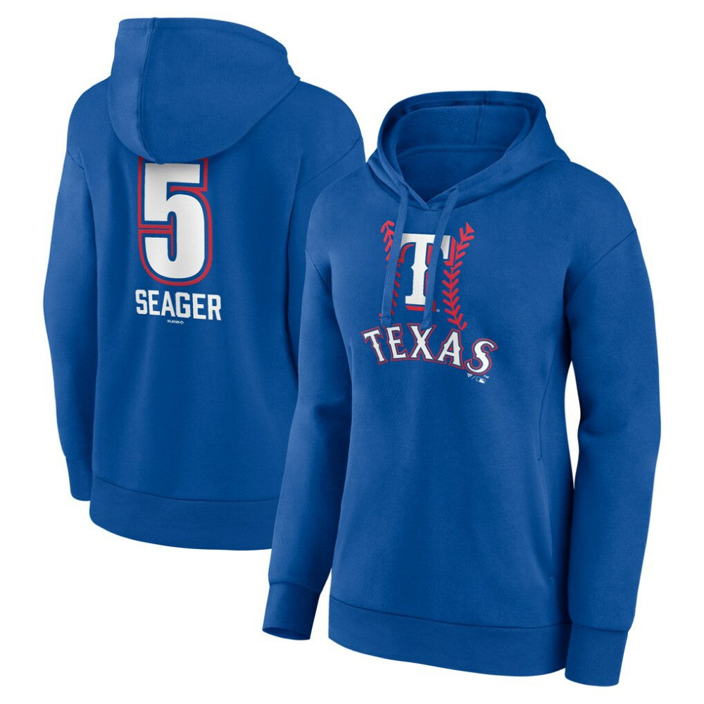 MLB Corey Seager Texas Rangers Women's Fastball Player Name & Number Pullover Hoodie