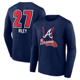 MLB Austin Riley Atlanta Braves Fastball Player Name & Number Long Sleeve T-Shirt