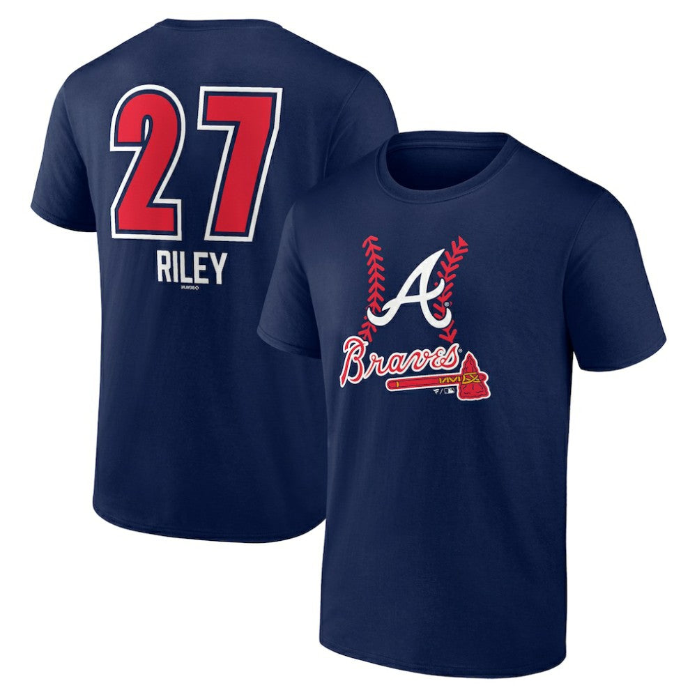 MLB Austin Riley Atlanta Braves Fastball Player Name & Number T-Shirt