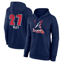 MLB Austin Riley Atlanta Braves Women's Fastball Player Name & Number Pullover Hoodie