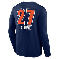 MLB Jose Altuve Houston Astros Fastball Player Name & Number Long Sleeve T-Shirt