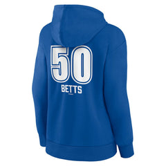 MLB Mookie Betts Los Angeles Dodgers Women's Fastball Player Name & Number Pullover Hoodie
