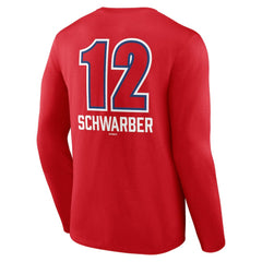 MLB Kyle Schwarber Philadelphia Phillies Fastball Player Name & Number Long Sleeve T-Shirt
