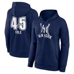 MLB Gerrit Cole New York Yankees Women's Fastball Player Name & Number Pullover Hoodie