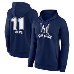 MLB Anthony Volpe New York Yankees Women's Fastball Player Name & Number Pullover Hoodie