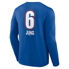 MLB Josh Jung Texas Rangers Fastball Player Name & Number Long Sleeve T-Shirt