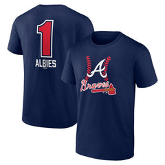 MLB Ozzie Albies Atlanta Braves Fastball Player Name & Number T-Shirt