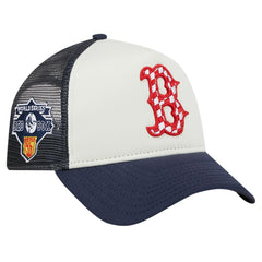 MLB Boston Red Sox New Era Checkered Flag A-Frame Trucker 9FORTY Adjustable Hat