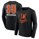 MLB Adley Rutschman Baltimore Orioles Fastball Player Name & Number Long Sleeve T-Shirt